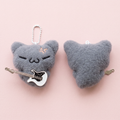 Grey Cat Playing Guitar Keychain｜弹吉他的灰色小猫挂件