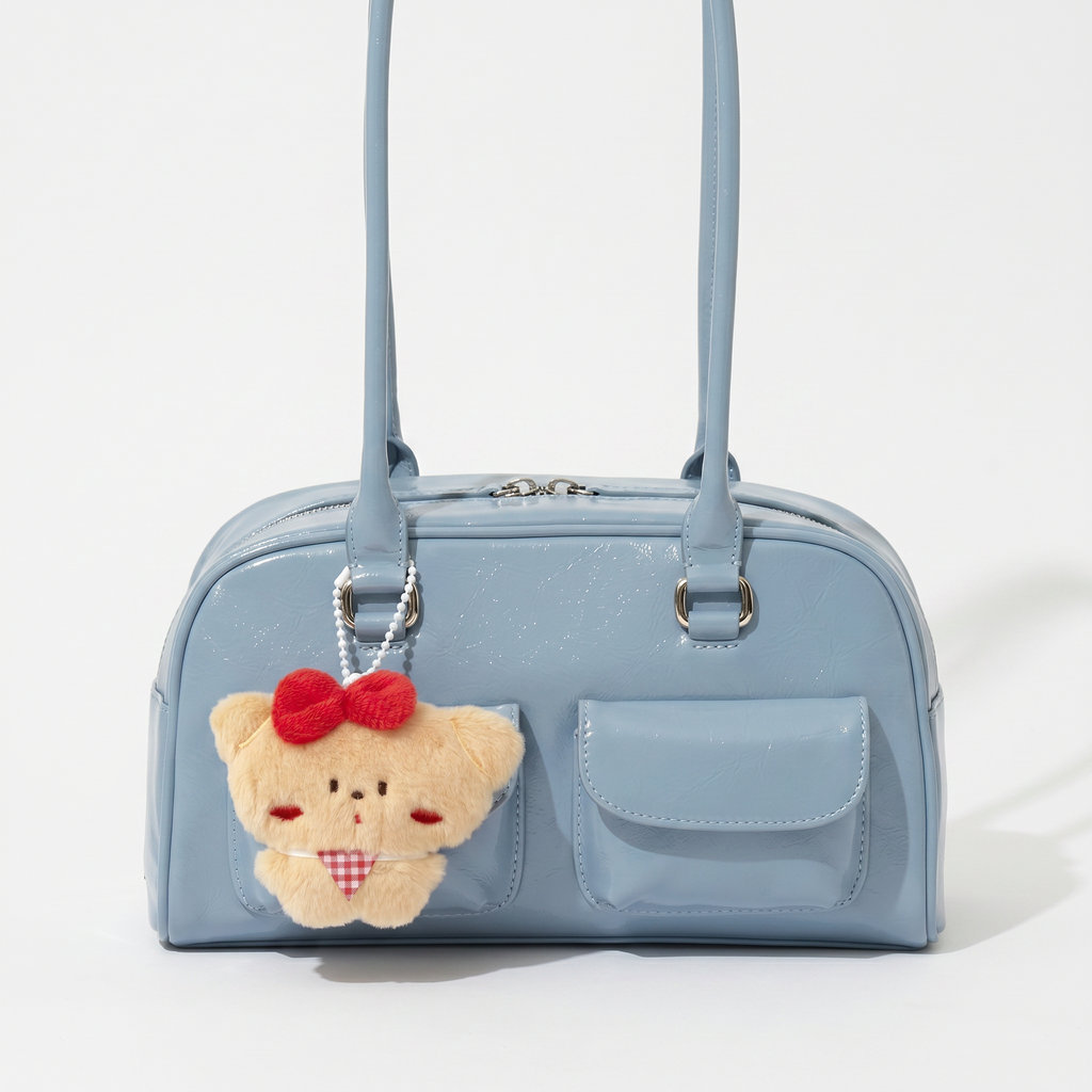 Checkered Scarf Bear Keychain｜漂亮的方格领巾小熊挂件