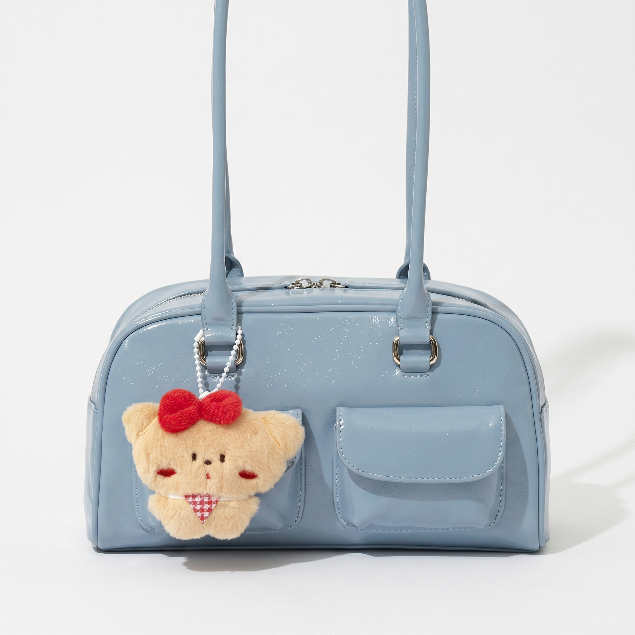 Checkered Scarf Bear Keychain｜漂亮的方格领巾小熊挂件