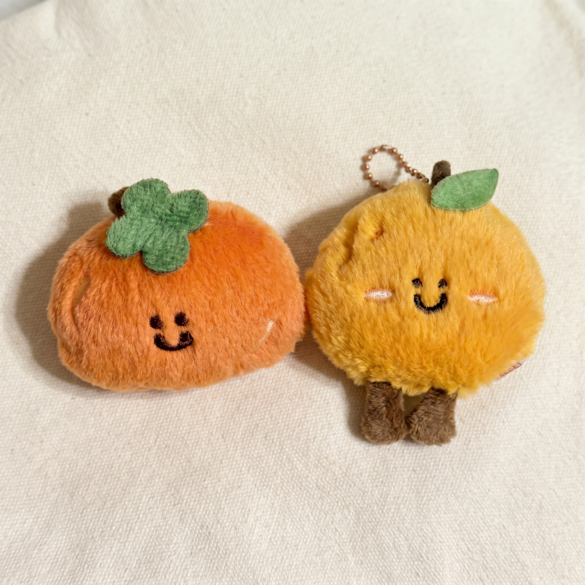 Orange and Persimmon Keychain｜橘子和柿子挂件