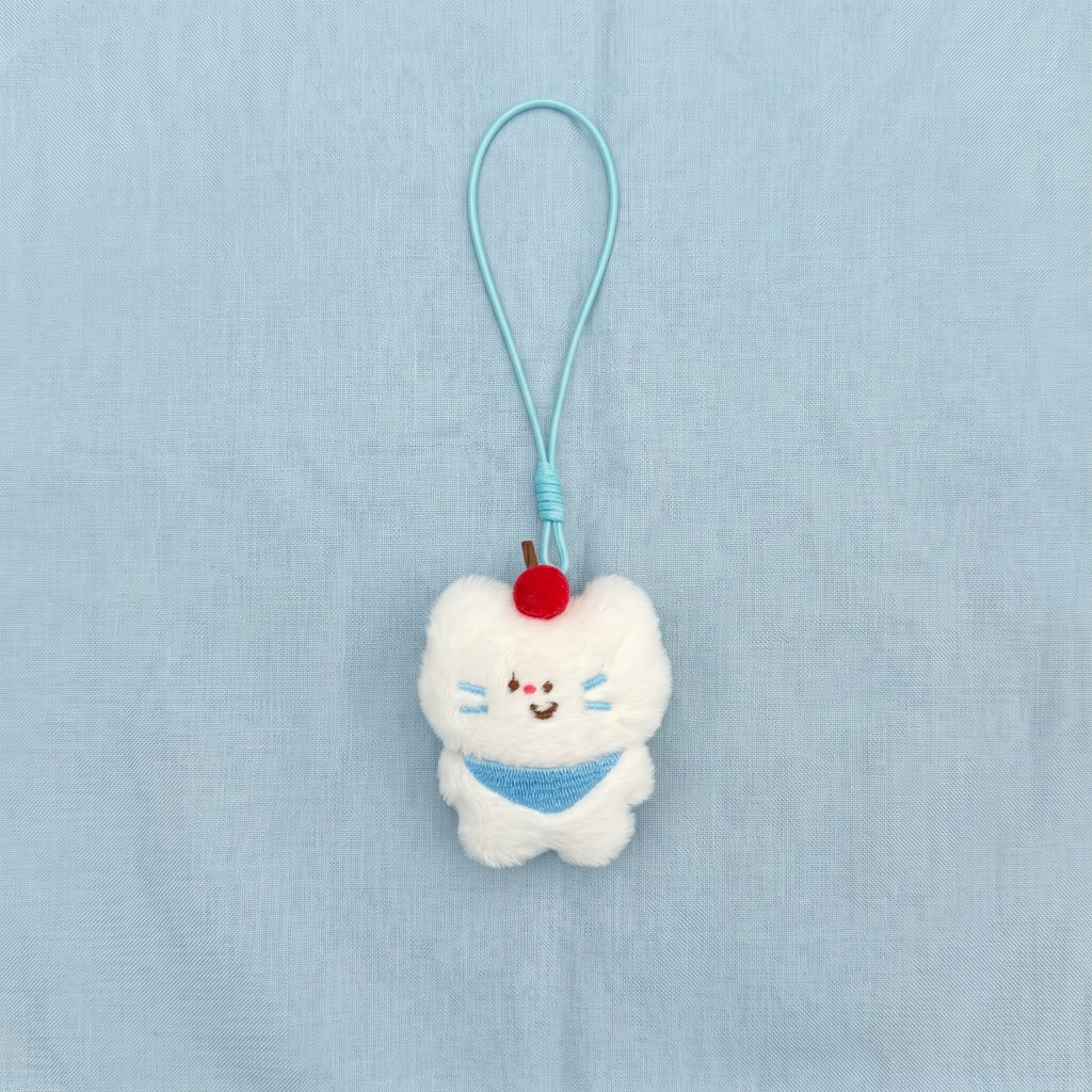 Cool Cherry Cat Keychain｜很拽的樱桃小猫挂件