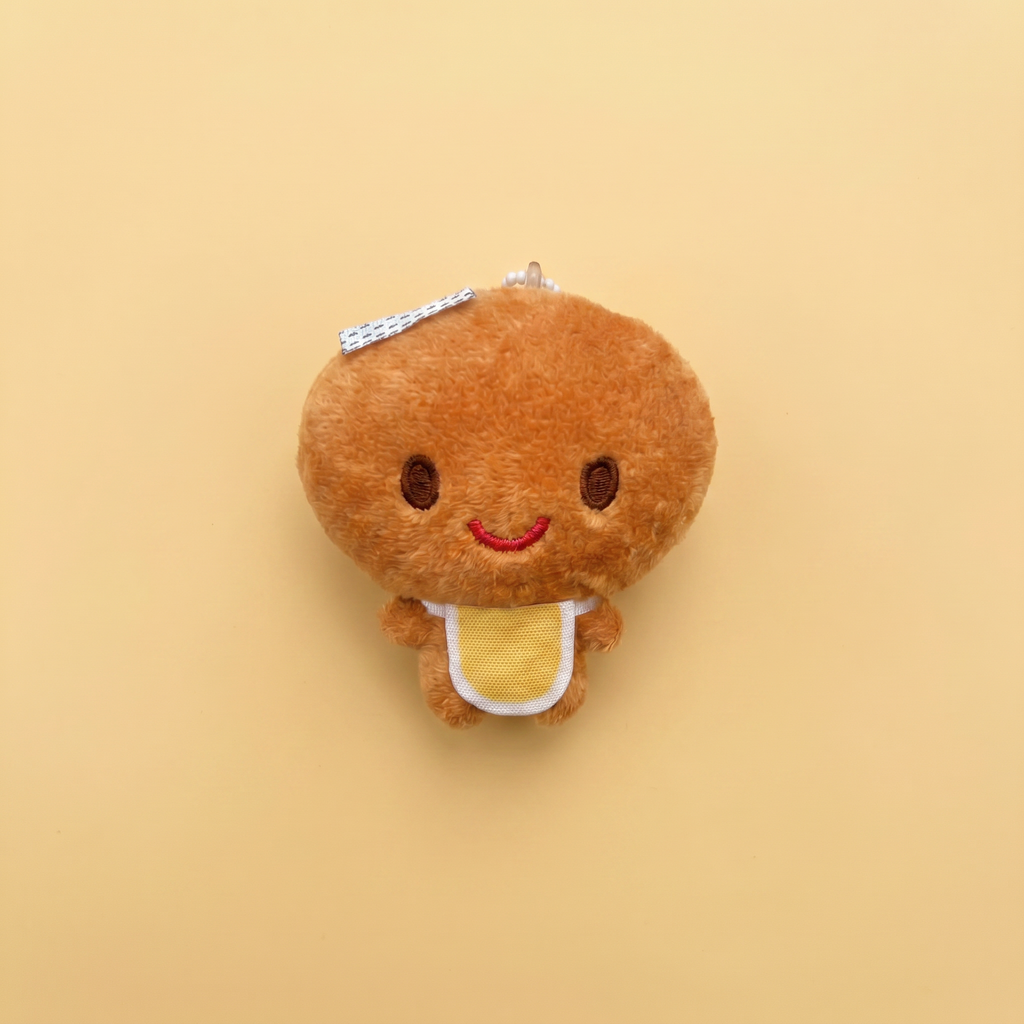 Bib-Wearing Gingerbread Man Keychain｜系围兜的姜饼人挂件