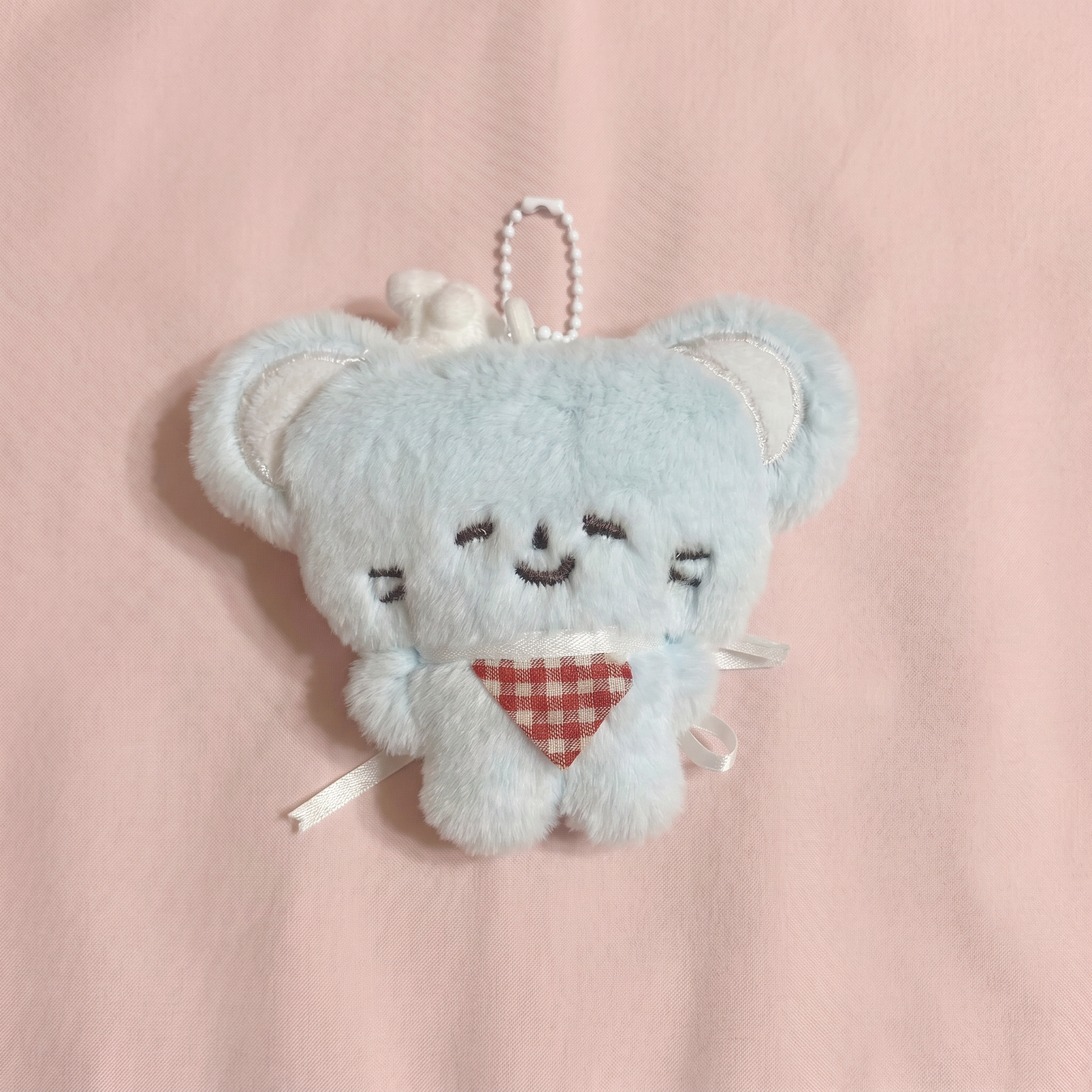 Mouse with Red Plaid Scarf Keychain｜系红色方格领巾的鼠鼠挂件