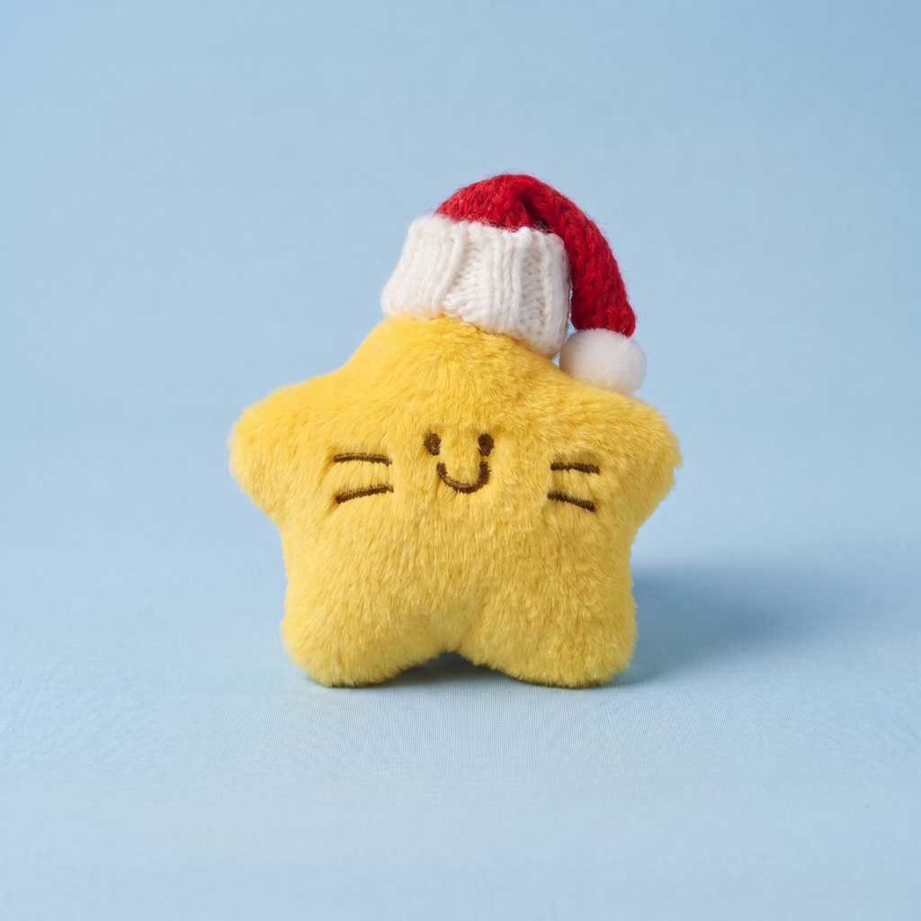 Christmas Star Keychain｜圣诞帽星星挂件