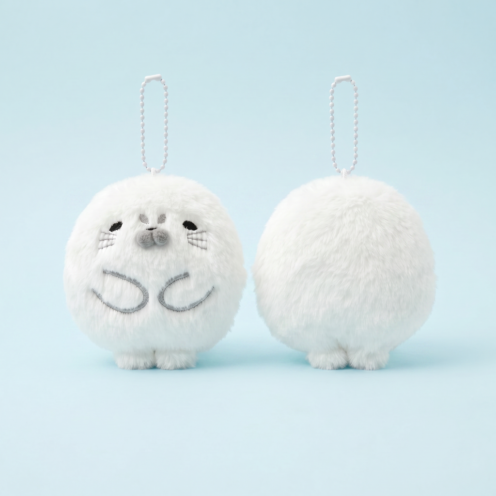 Serious White Seal Keychain｜严肃的白色海豹挂件