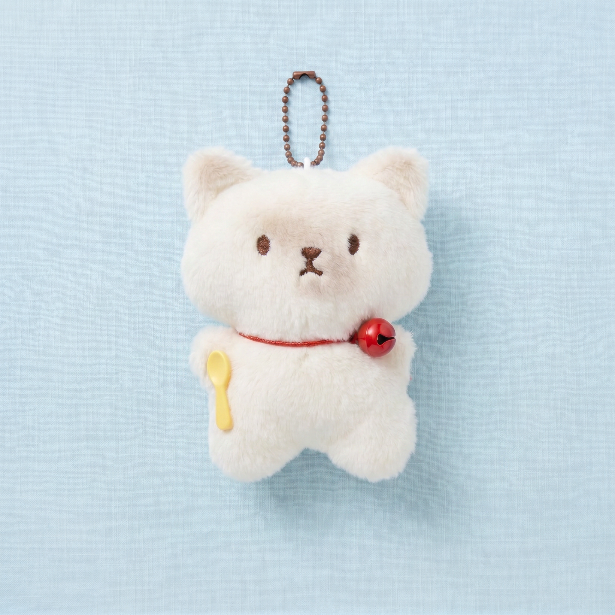 Bell-Wearing Mealtime Siamese Cat Keychain｜带铃铛准备吃饭的暹罗猫
