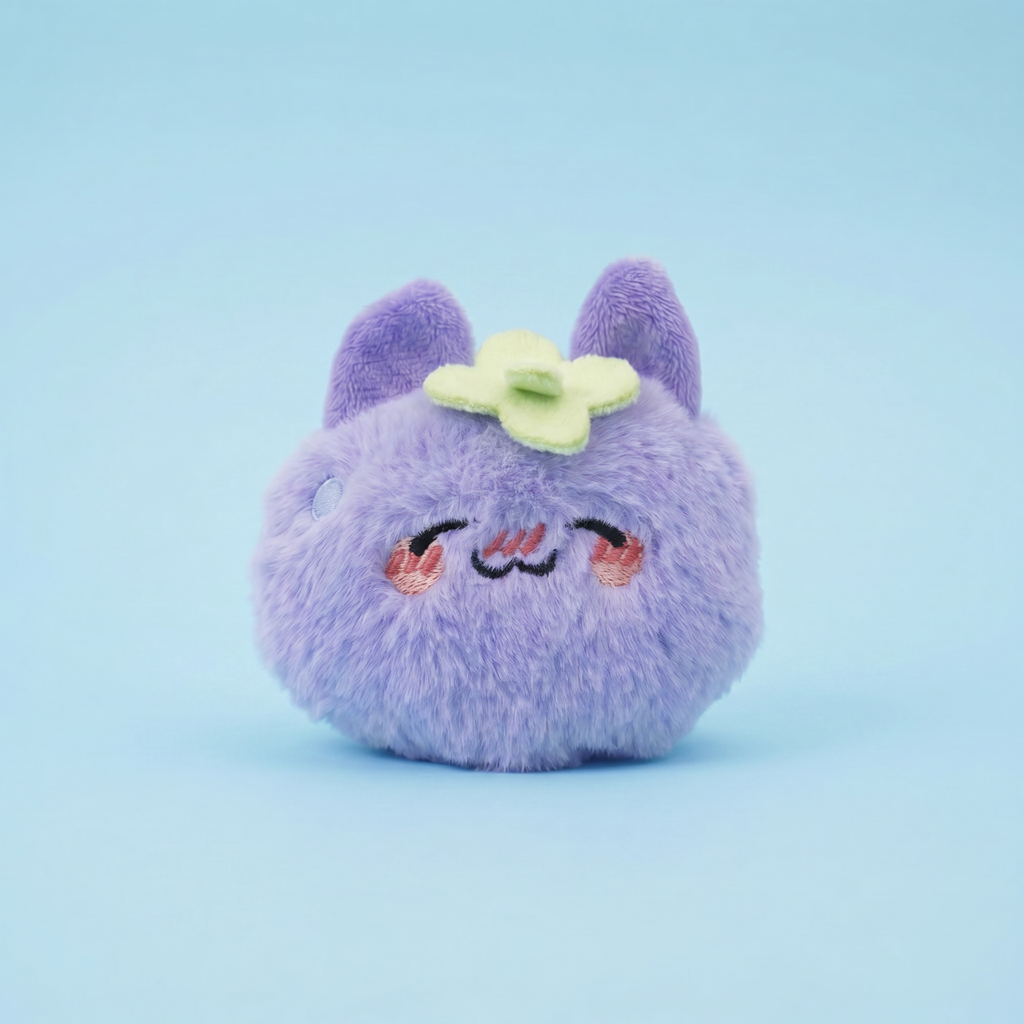 Cheerful Eggplant Cat Keychain｜幸福的茄子挂件