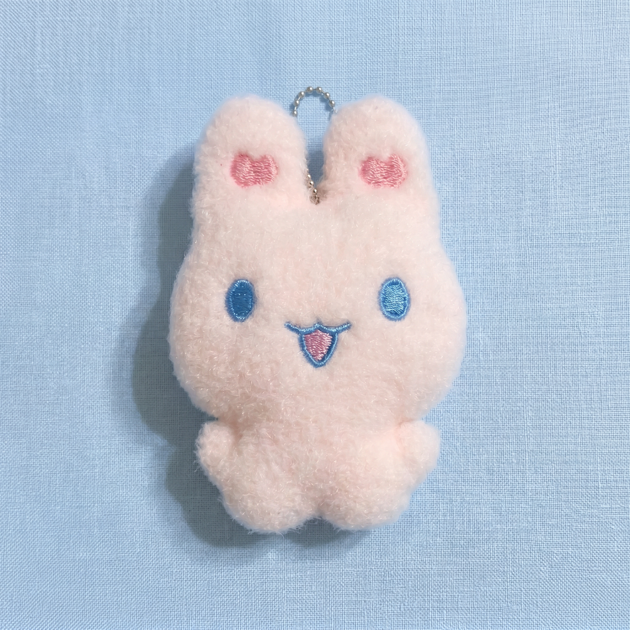 Pink Heart-Eared Bunny Keychain｜粉色爱心耳兔挂件
