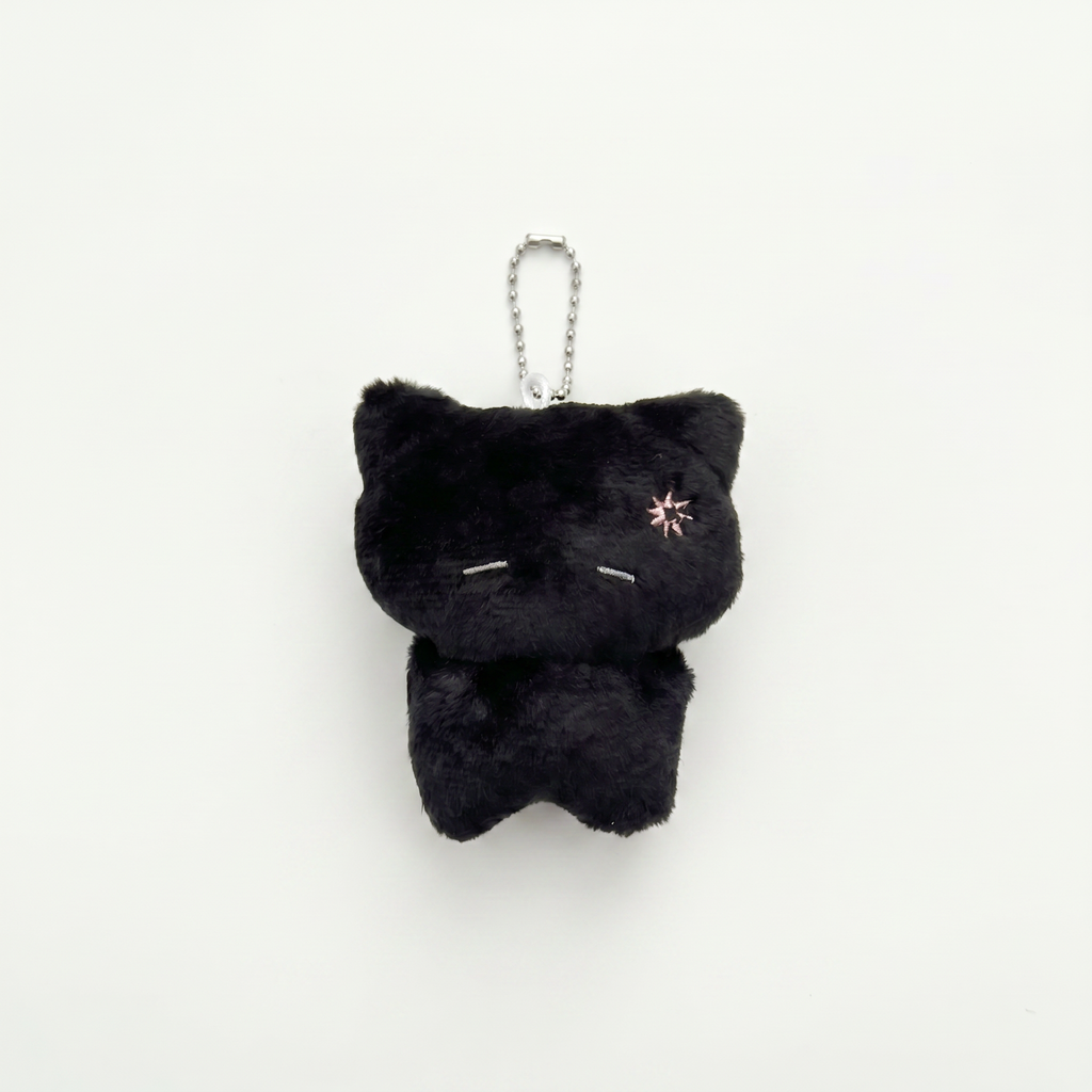 Thoughtful Black Cat Keychain｜思考中的黑色小猫挂件